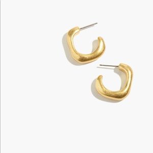 Madewell Angled Chunky Small Hoop Earrings